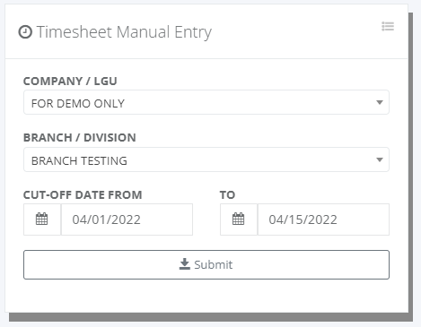 Timekeeping: Timesheet Filing