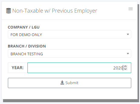 Payroll: Employees Non-Taxable with Previous Employer